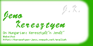 jeno keresztyen business card